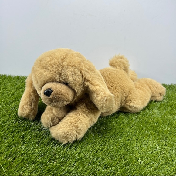 Russ Berrie Plush Doozer Puppy Dog 16" Realistic Golden Retriever Lab Vintage - Picture 1 of 11